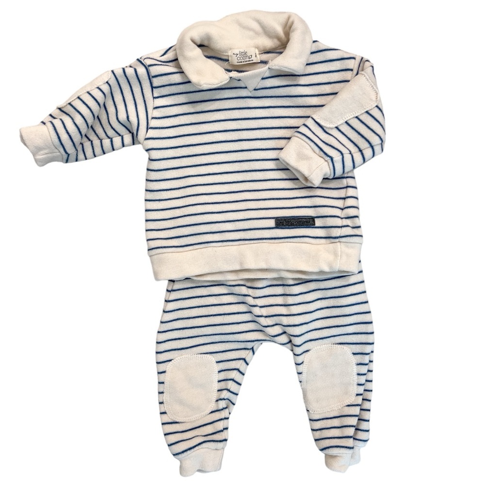 My Little Cozmo Stripe Playset in Navy and Cream